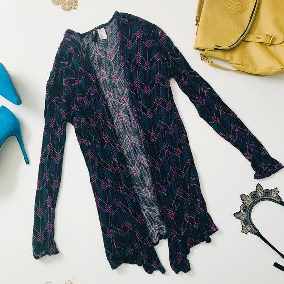 Neon & Black Cardigan Sweater - Picture 6 of 6